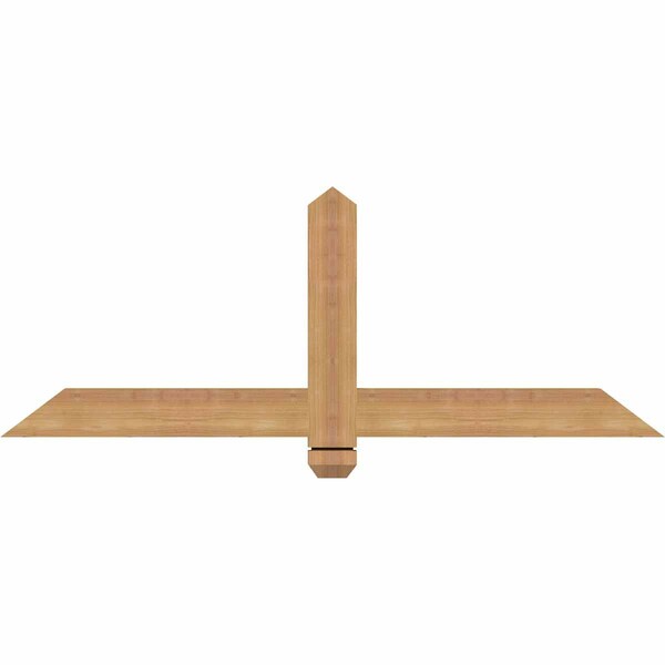 Ekena Millwork Eugene Smooth Timber Gable Bracket, Western Red Cedar, 48"W x 18"H x 1 1/2"D x 3 1/2"F, 9/12 Pitch GBW048X18X0204EUG00SWR - main